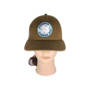 Patagonia Unisex Peace Offering Brown Blue OS Mesh Snapback Trucker Cap Hat